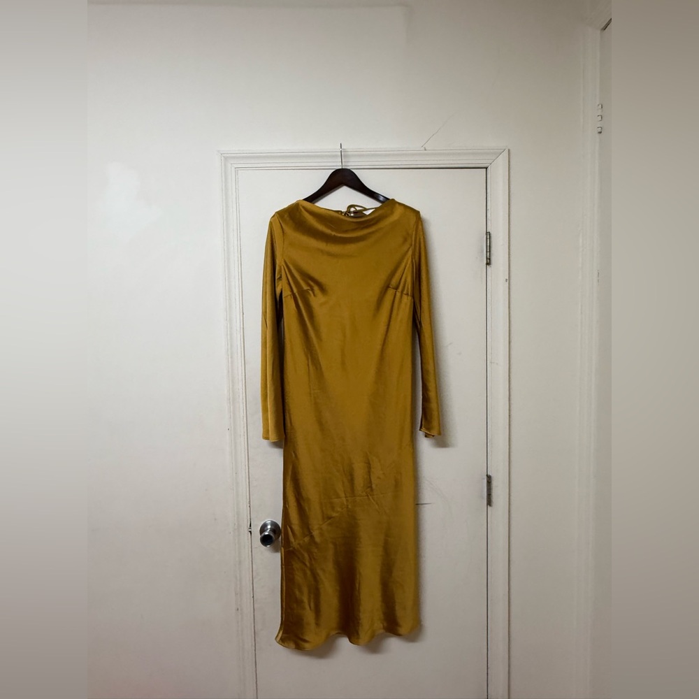 H&M Gold Long Sleeve Dress